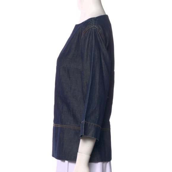 Marni 3/4-sleeve denim blouse - Picture 6 of 9